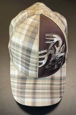 Legendary Whitetails Hat Cap XL Adult Fitted Deer Gear Plaid Hunting Brown Men's - Image 1 of 4