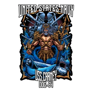 USS Carney DDG-64 Surface Warfare Veteran Prior Service USN Kriegsschiff 5" Aufkleber - Bild 1 von 1