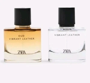 ZARA VIBRANT LEATHER + VIBRANT LEATHER OUD 60 ml X 2 PERFUME AFTERSHAVE FOR MEN - Picture 1 of 3