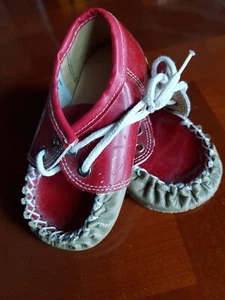 Baby Booties / Leather Baby Shoes USSR - Picture 1 of 9