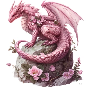 Rosa Drache Vinyl Aufkleber Sticker bunt Mehrzweck Laptop Telefon Wand WC - Bild 1 von 6