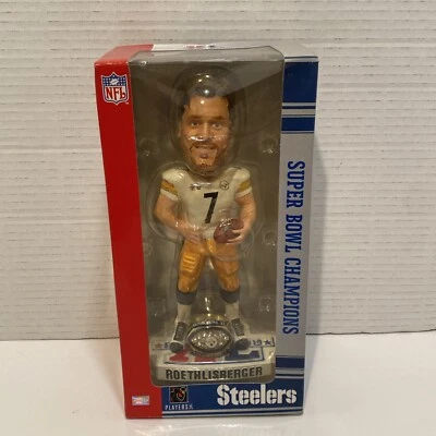Pittsburgh Steelers Ben Roethlisberger Forever Superbowl XL Anillo Bobblehead #'d Foto 1 de 4