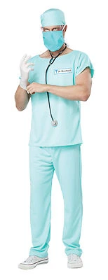  Dr. Bloodbath Psycho Doctor Nurse Adult Halloween Costume - Image 1 of 3