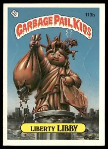 1986 Topps Garbage Pail Kids Serie 3 #113b Liberty Libby - Imagen 1 de 2