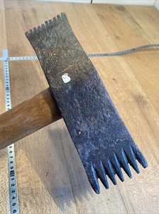 (n° 5 old tool OUTIL ANCIEN De tailleur de pierre Marteau Taillant Forgé XIXe - Picture 1 of 8