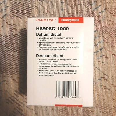 New Tradeline Honeywell H8908C 1000 Dehumidistat* - Image 1 of 3