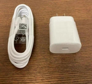 25w Type C USB-C Fast Wall Charger+6ft Cable For Samsung Galaxy S20/S20 Ultra 5G - Picture 1 of 3