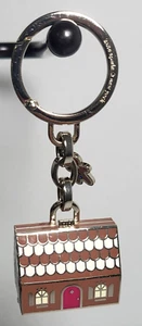 Kate Spade Metal Gingerbread House Keychain Bag Charm K9270 NWOT - Picture 1 of 12