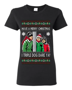 I Triple Dog Dare Ya Merry Story Women Graphic TShirt - Picture 1 of 12