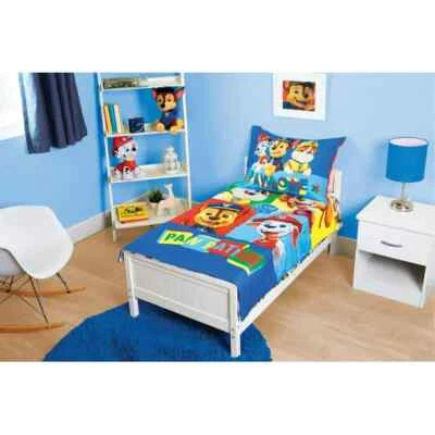 Juego de cama PAW Patrol 4 piezas Pawsome para niños pequeños nuevo en paquete  Foto 1 de 4