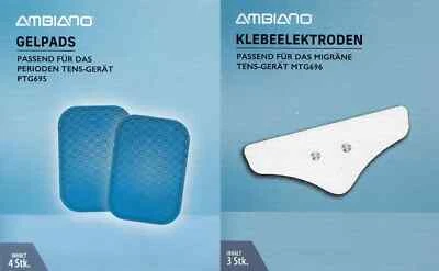 AMBIANO Klebeelektroden oder Gelpads Elektroden Pads für Reizstromgerät Tens