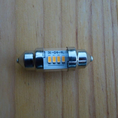 LED tipo Sofite 3000K blanco cálido 6V 10 x 31, vehículo clásico, moto o coche - Imagen 1 de 3