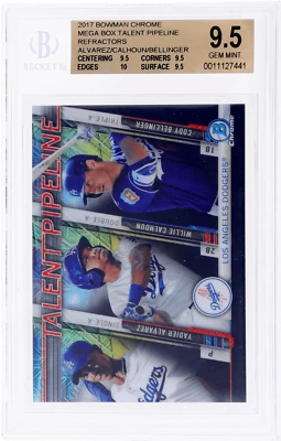 2017 Yadier Alvarez/Willie Calhoun/Cody Bellinger BGS 9.5 - Image 1 of 2