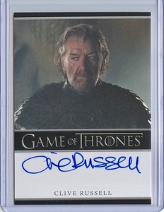 2017 Game Of Thrones Season 6 CLIVE RUSSELL Bordered Autograph