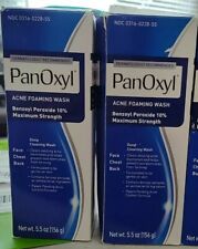 TWO PanOxyl 5.5oz each 10% Benzoyl Peroxide Acne Foaming Wash