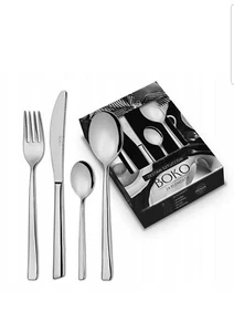 24 Pcs BOKO NEW STAINLESS STEEL KITCHEN CUTLERY SETS TABLEWARE DINNNG - Picture 1 of 6