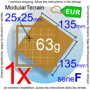 1x MDF Movement Tray 5x5 (F 0mm) 25mm Square Base War Hammer 40k Wargames - Imagen 1 de 7