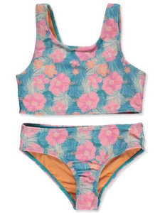RMLA Girls' 2-Piece Floral Swimsuit Set - Picture 1 of 3