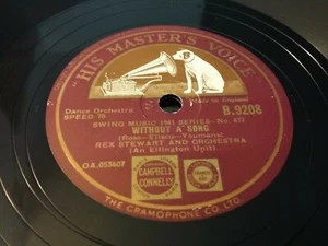 REX STEWART - 1940 (Br.) HMV B-9208 - WITHOUT A SONG / MOBILE BAY BLUES (EE+) - Picture 1 of 4