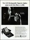 1965 man smoking G-E rechargeable cigarette lighter vintage photo print ad ads48