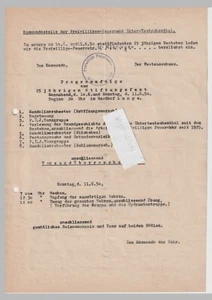 Unter Teutschenthal  , Freiwillige Feuerwehr  Einladung Stiftungsfest 1950 - Picture 1 of 1