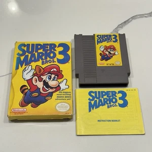 Super Mario Bros. 3 (Nintendo NES, 1990) Auténtico Completo CIB Manual PROBADO - Imagen 1 de 21