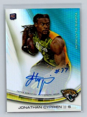 2013 Topps Platinum #A-JC Johnathan Cyprien AU Jacksonville Jaguars - Image 1 of 2