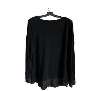 La Fayette 148 Black Long Sleeve Shirt Women's Top Size XXL | 58-5 - Picture 1 of 6