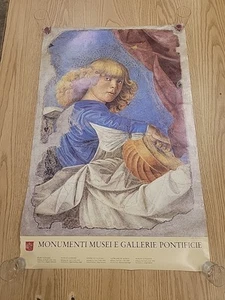 Poster Vintage Arte Momumenti musei e gallerie Pontificie 1994 Vaticano 25 X 39 - Foto 1 di 13