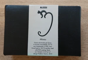 Alessi Objets Bijoux Purse Hook Minou FGO01 B Black BNIB - Picture 1 of 6