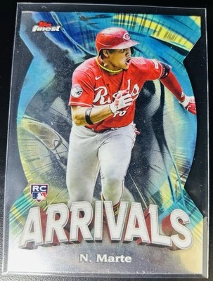 Noelvi Marte 2024 Topps Finest Rookie RC Die Cut Arrivals Cincinnati Reds - Image 1 of 2