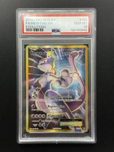 Mewtwo EX (Full Art) 103/108 Evolutions Holo Ultra Rare - PSA 10 Gem Mint - Bild 1 von 2