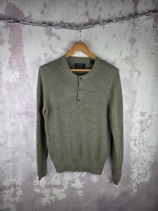 Allsaints Sweater Wool Men’s Luxury Y2K Long Sleeve Knitted Green Size M - Picture 1 of 6
