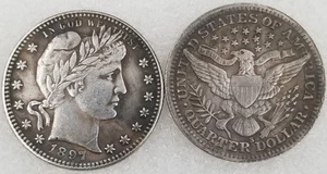 1897-S New Orleans Mint Silver Quarter Silver Coin Barber 25c High Grade A++++ - Picture 1 of 2