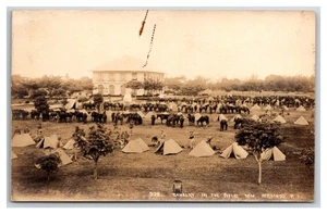 RPPC ~ US Calvary in the field at San Fernando Philippines ~ WW1 era - Bild 1 von 2