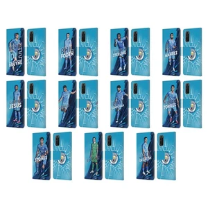 MAN CITY FC 2021/22 PREMIÈRE ÉQUIPE ÉTUI COQUE EN CUIR POUR SAMSUNG TÉLÉPHONES 1 - Photo 1 sur 13