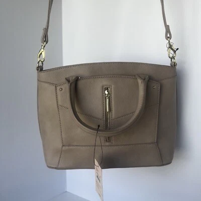 Danielle Nicole Designer Crossbody “Bennett” Vegan Leather Purse Handbag Tan. - Image 1 of 4