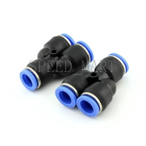2 pcs Y Type PY12 Pneumatic Air 3 Way Quick Fittings Connector 12mm Tube Hose - Picture 1 of 3