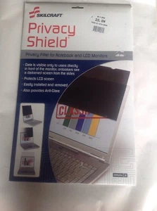 Skilcraft LCD LED Privacy Shield Filter, 22 in., Smoke Color - Picture 1 of 2
