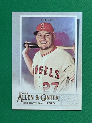 2020 Topps Allen & Ginter Baseball MIKE TROUT SILVER PORTRAIT (HOT BOX) #85 - Image 1 of 4