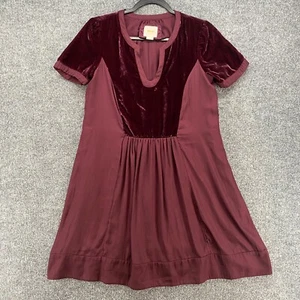 Anthropologie Maeve Dress Womens S Purple Velvet Ingrid Mini Boho Babydoll Boho - Picture 1 of 10