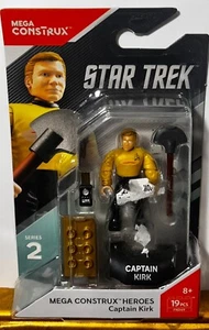 2017 MEGA CONSTRUX HEROS STAR TREK CAPTAIN KIRK ACTION FIGURE SERIES 2 - Picture 1 of 2