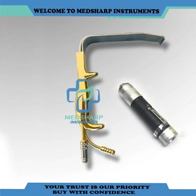 Tebbetts Fiber optic With Led Light breast Retractor 150mm X 30mm smooth Blade - Image 1 of 3