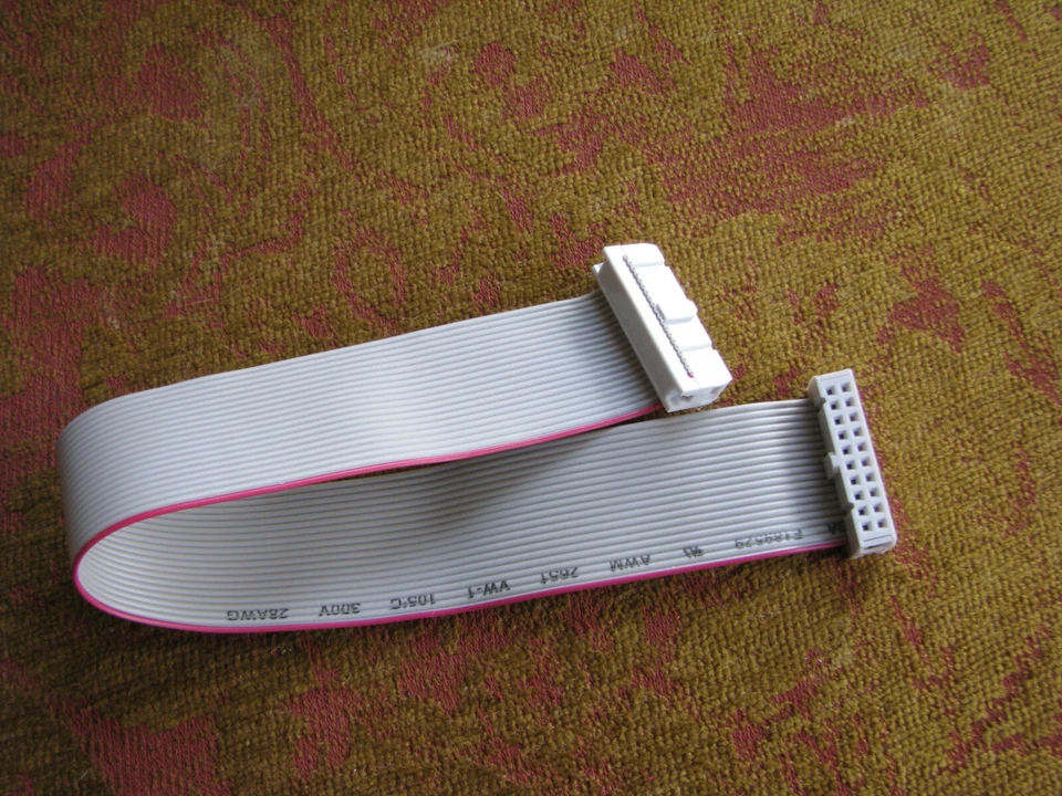 20-Pin (2x10)-28awg F-F POLARIZED 0.1"-Pitch IDC Ribbon Cable 9" Assman - Image 1 of 1