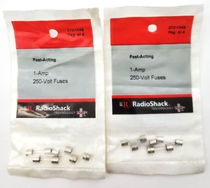 2 Paquetes de 4 Funda de Radio 1 Amp 250V Vidrio Tipo GMA Fusibles 5 x 20 MM Acción Rápida - Imagen 1 de 8