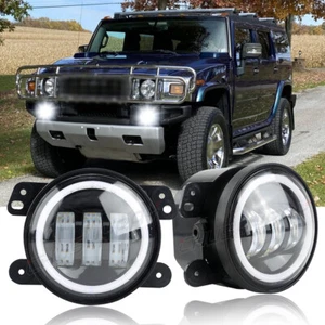 Pair 4Inch Driving FOG Light Bumper Lamps White 6000K FOR 2004-2009 Hummer H2 - Bild 1 von 16