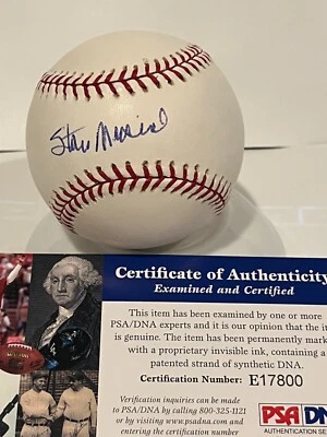 Stan Musial Autographed Oficial MLB Baseball Cardinals PSA/DNA - Image 1 of 4