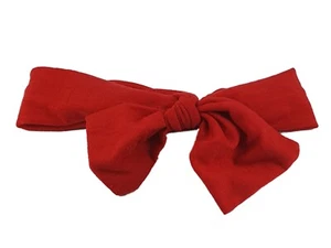 Childs Bow Bandeau Headband Soft Cotton Mix Knotted Pink White Red - Picture 1 of 7