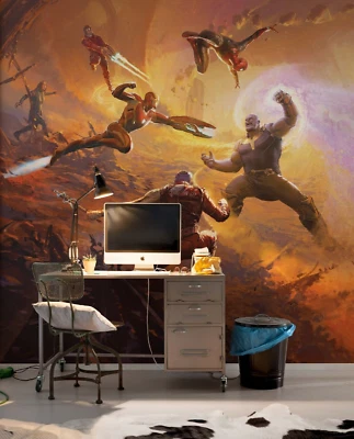 Avengers 250x280 cm WALLPAPER MURAL Marvel teen bedroom complete image decor - Image 1 of 4