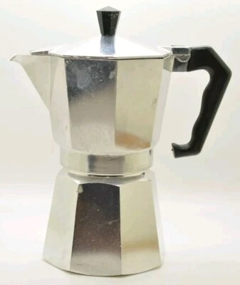 复古 Moka 罐 MARIMBA 铝制炉灶 咖啡/特浓咖啡机 艺术装饰 2 杯 — 第 1/4 张图片